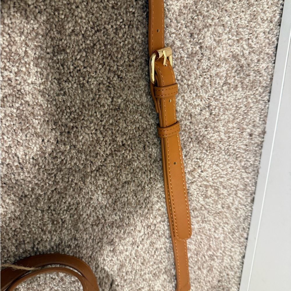 Antik Kraft woven leather crossbody camel cognac top handle - Picture 9 of 9